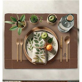 Mantel Individual Papel 30x40cm Kraft "Pata Gallo" 50g (2500 Uds)