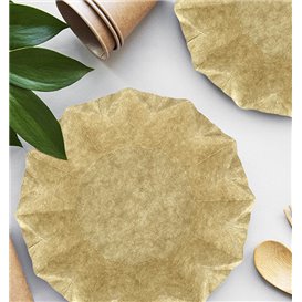 Plato Hondo de Cartón Kraft "Flower" Ø16cm 245g/m² (800 Uds)