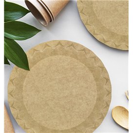 Plato de Cartón Kraft "Flower" Ø29cm 245g/m² (600 Uds)