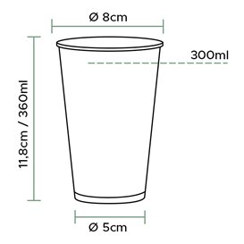 Vaso Cartón 12Oz/360ml "Enjoy" Ø8,0cm (2000 Uds)