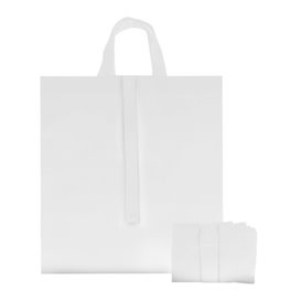 Bolsa Tela TNT PREMIUM Plegable Blanca 40+15x40cm (25 Uds)