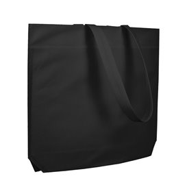 Bolsa Tela TNT Asa Larga Negra 48+10x35cm (25 Uds)