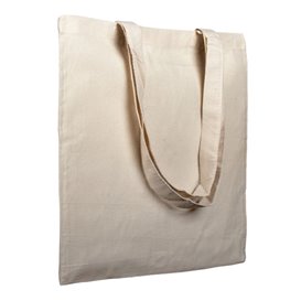 Bolsa Algodón Asa Larga Beige 38x42cm (200 Uds)
