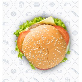 Envuelta Antigrasa Eco Azul 30x30cm (1.000 Uds)