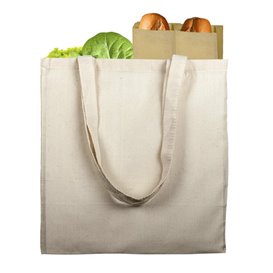 Bolsa Algodón Asa Larga Beige 38x42cm (200 Uds)