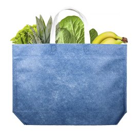 Bolsa Tela TNT con Base Hexagonal Azul 44+10x30cm (25 Uds)