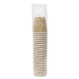 Vaso Cartón Rizado Kraft 9Oz/270ml Ø8,0cm (1.050 Uds)
