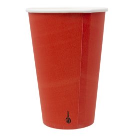 Vaso Cartón "Colores" Rojo 600ml Ø9,4cm (320 Uds)