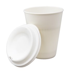 Tapa Reutilizable Durable PP Crema para Vaso Ø9,6cm (50 Uds)