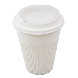 Tapa Reutilizable Durable PP Crema para Vaso Ø9,6cm (50 Uds)
