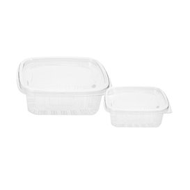 Tarrina Tapa Bisagra PET 250ml (50 Uds)