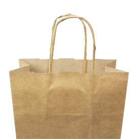 Bolsa Papel Kraft para Botellas Asas 18+8x39cm (250 Uds)