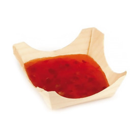 Bandeja de Bambu 60x60x25mm (100 Uds)
