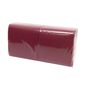 Servilleta Cocktail de Papel Punta-Punta 20x20cm 2C Burdeos (2.400 Uds)