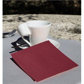 Servilleta Cocktail de Papel Punta-Punta 20x20cm 2C Burdeos (2.400 Uds)