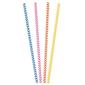 Caña de Papel Recta Colores Ø8mm 40cm (50 Uds)