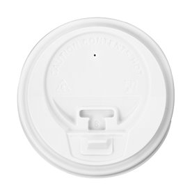 Tapa SIP de PS para Vaso Cartón Blanca Ø8,0cm (50 Uds)
