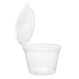 Tarrina Redonda Bisagra PP Transparente 120ml (1.000 Uds)