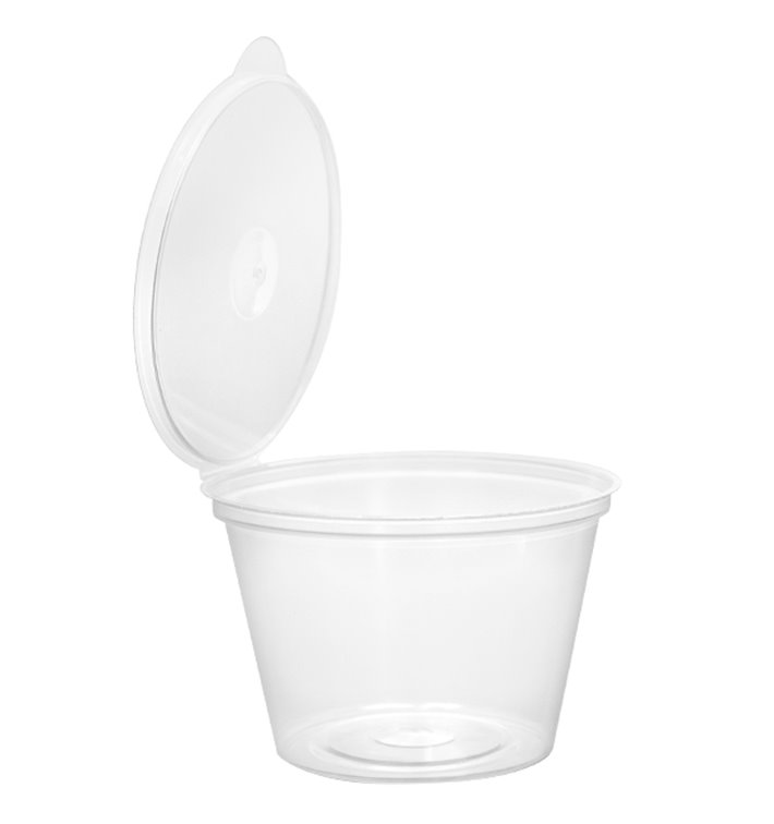Tarrina Redonda Bisagra PP Transparente 120ml (1.000 Uds)