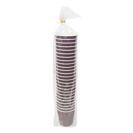 Vaso Cartón Rizado Kraft 7Oz/200ml (25 Uds)
