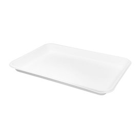 Bandeja Caña de Azúcar Blanca de Azúcar 24,5x17,5cm (50 Uds)