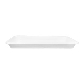 Bandeja Caña de Azúcar Blanca de Azúcar 22,5x16cm (50 Uds)