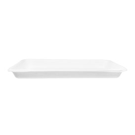 Bandeja Caña de Azúcar Blanca de Azúcar 24,5x17,5cm (50 Uds)