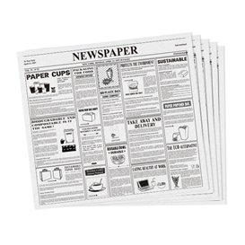 Envuelta Antigrasa "Periodico" 28x31cm (1000 Uds)