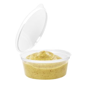 Tarrina Redonda Bisagra PP Transparente 70ml (50 Uds)