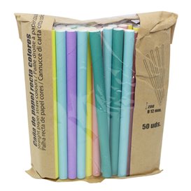 Caña de Papel Recta Colores Ø1,2cm 20cm (3.000 Uds)