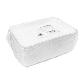 Bandeja Caña de Azúcar Blanca de Azúcar 22,5x16cm (50 Uds)