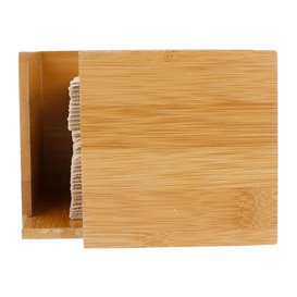 Servilletero para Cocktail de Bambú 13,5x13,5x10cm (1 Ud)