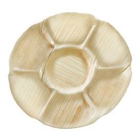 Plato Redondo Hoja de Palma 7C Ø29,5cm (120 Uds)