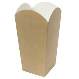 Caja Palomitas Mediana Kraft 90g 7,8x10,5x18cm (25 Uds)