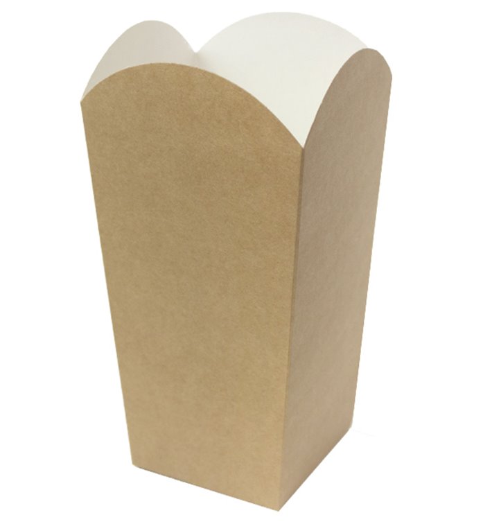 Caja Palomitas Mediana Kraft 90g 7,8x10,5x18cm (25 Uds)
