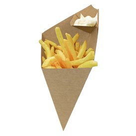 Cono Kraft Pestaña para Salsa 26,5cm 250g (50 Uds)