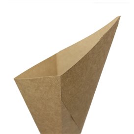 Cono Kraft Pestaña para Salsa 19,5cm 100g (50 Uds)