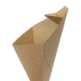 Cono Kraft Pestaña para Salsa 26,5cm 250g (50 Uds)