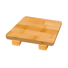 Bandeja de Bambú para Sushi 15x15x2,5cm (1 Ud)