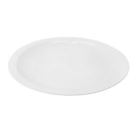 Plato Duro Reutilizable PP Llano Blanco "Round" Ø18,5cm (600 Uds)