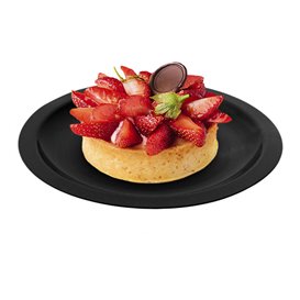 Plato Duro Reutilizable PP Llano Negro "Round" Ø18,5cm (600 Uds)