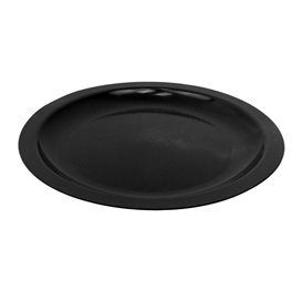 Plato Duro Reutilizable PP Llano Negro "Round" Ø18,5cm (25 Uds)
