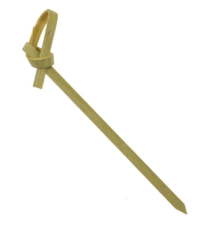 Pinchos de Bambú "Lazo" Natural 7cm en Caja (2.500 Uds)