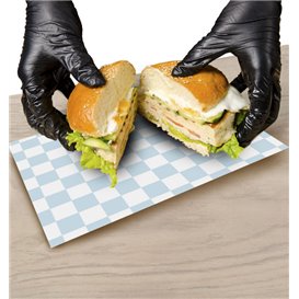 Envuelta Antigrasa “Vichy” Azul 20x24,5cm (1.000 Uds)