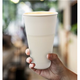 Vaso Reutilizable Durable PP Crema 470ml Ø9,6cm (5 Uds)