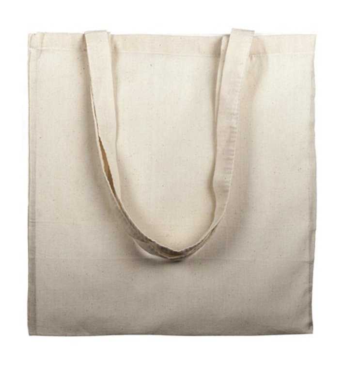 Bolsa Algodón Asa Larga Beige 38x42cm (25 Uds)