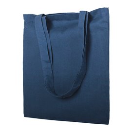 Bolsa Algodón Asa Larga Azul Marino 38x42cm (25 Uds)