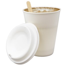 Tapa Reutilizable Durable PP Crema para Vaso Ø9,6cm (5 Uds)