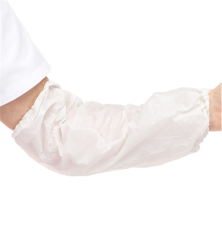 Manguitos en Polietileno 18x44cm G80 Blanco (1.000 Uds)