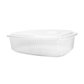 Tarrina Tapa Alta Bisagra PP 1500ml Microondas (25 Uds)